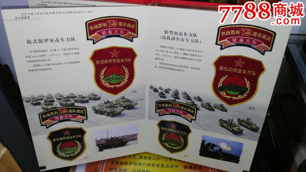 高档15大阅兵精装入册臂章大全套