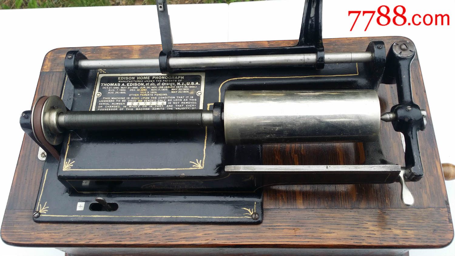 1905年左右美国爱迪生手摇蜡筒留声机EDISONHOME法国直邮包邮