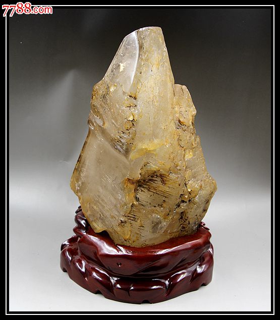 矿物晶体奇石头原石水晶宝石原石白水晶天然矿晶雕件原石摆件29