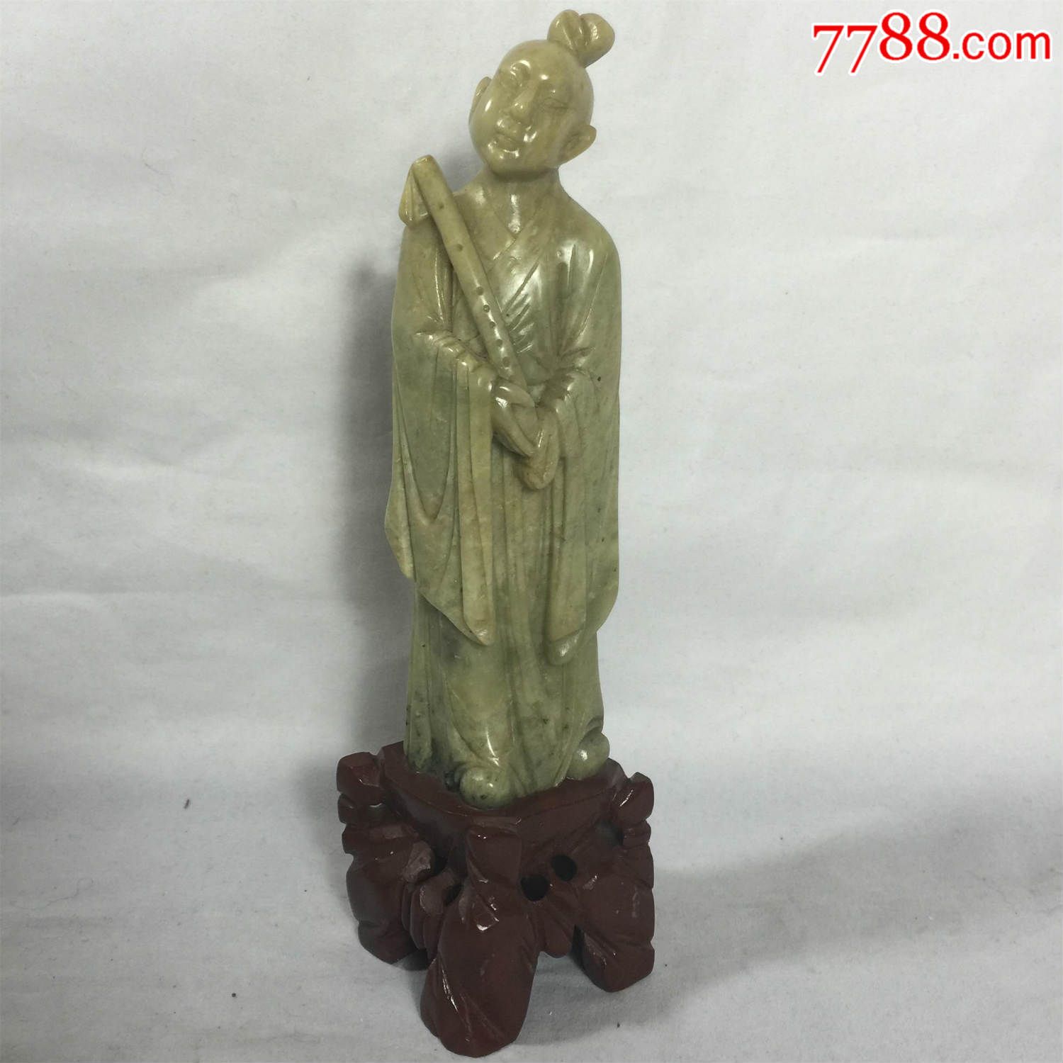 六七十年代青田石雕纯手工八仙合售