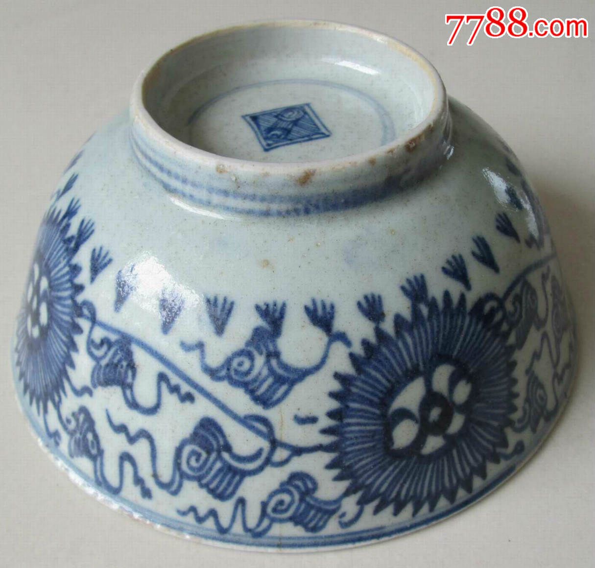 清代清三代,雍正青花碗,大碗_青花瓷【圆缘源】_第7张_7788瓷器