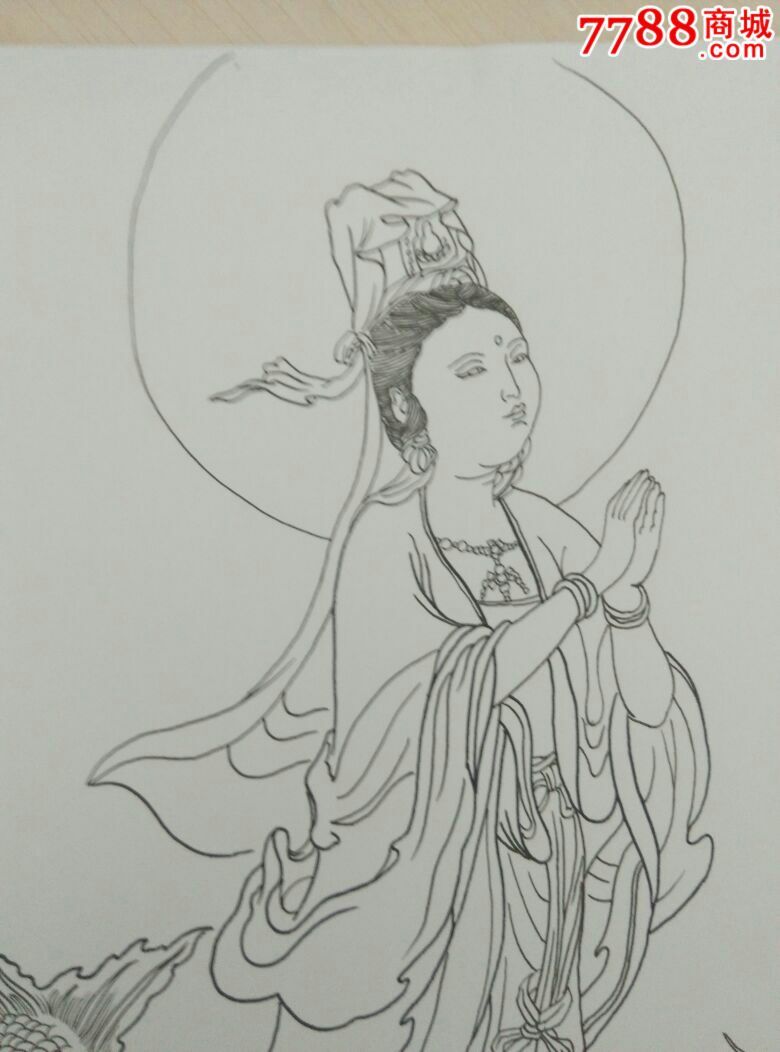 佛像宗教佛像神兽_素描/速写【蓝田画室】_第4张_7788字画网