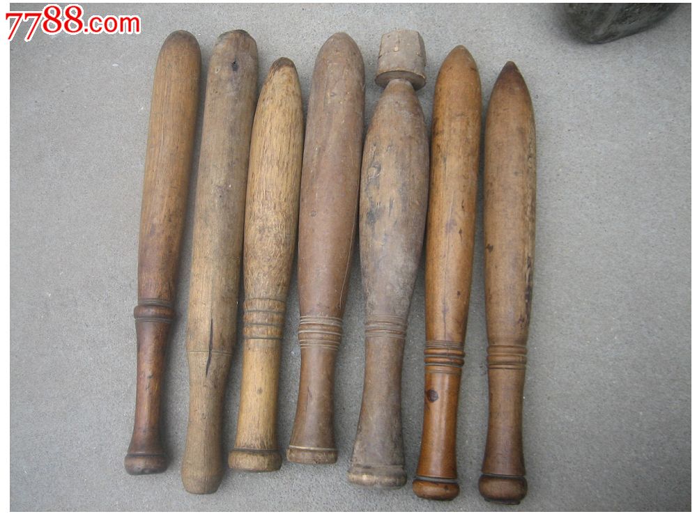 漂亮核桃木木雕刻棒槌木棍洗衣服工具健身棒辟