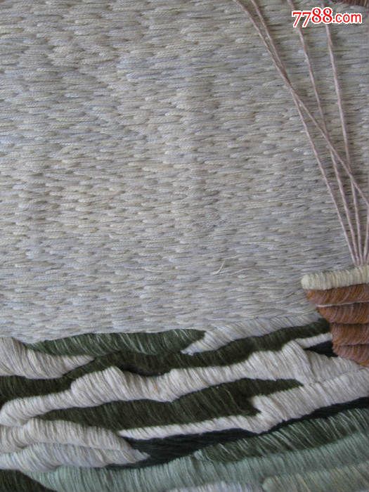 毛线编织画《一帆风顺》