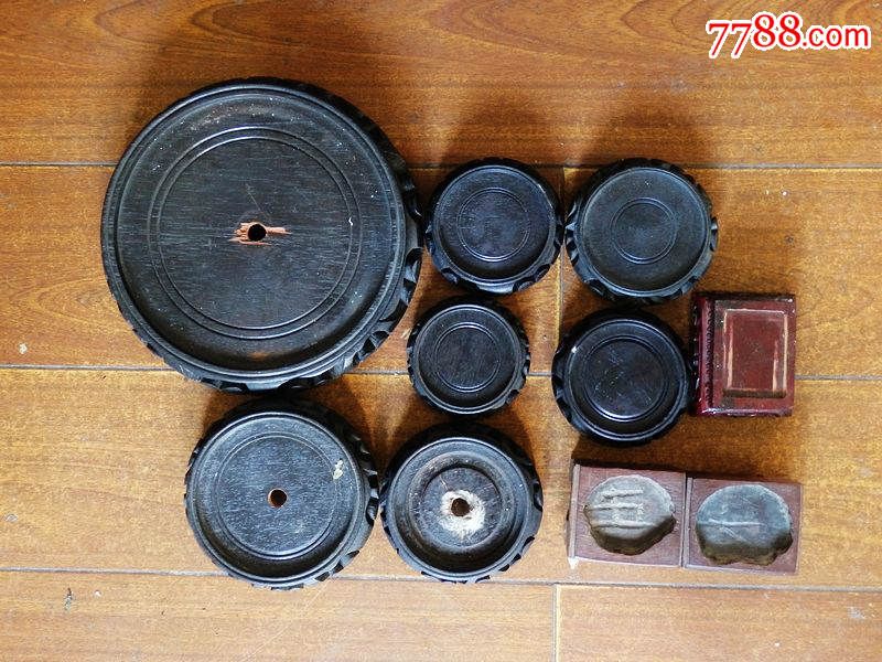 民国各式老木座子十个