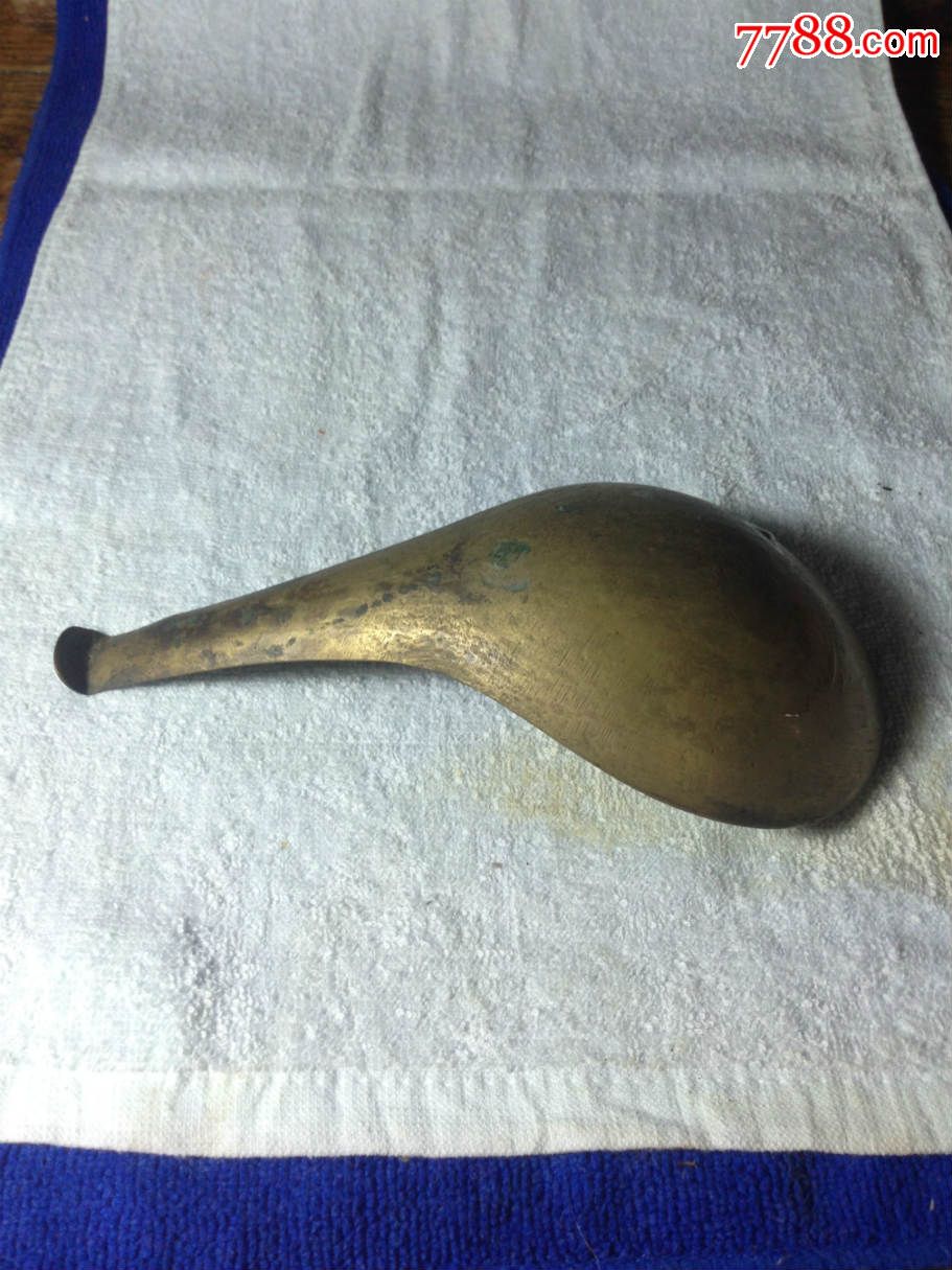 古董古玩收藏杂项明清黄铜勺子调羹铜器铜勺老铜