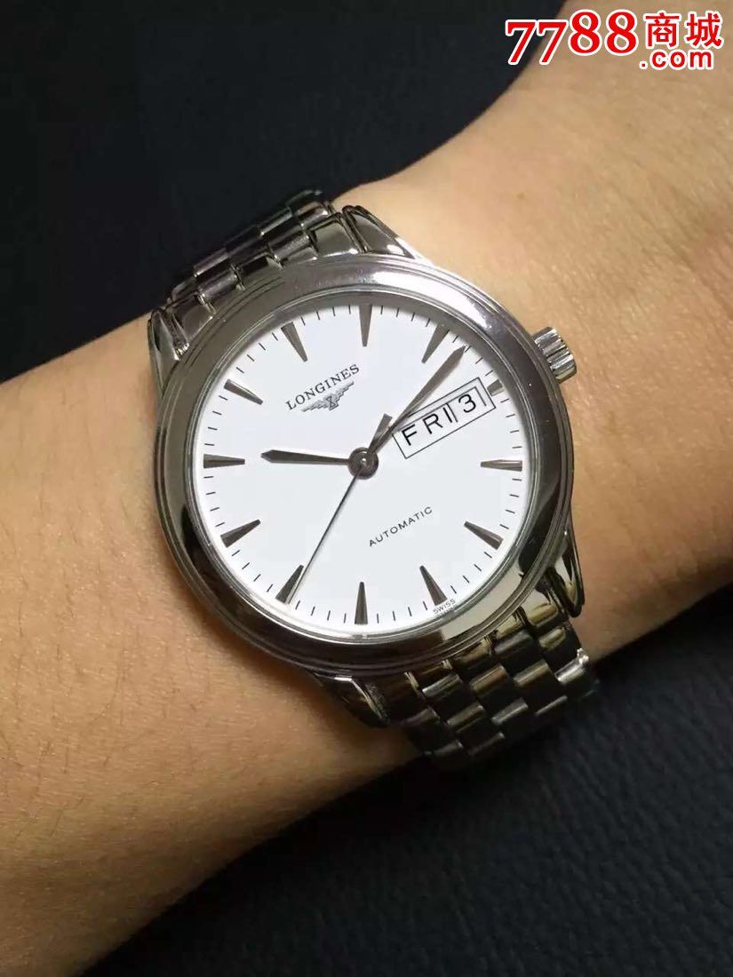 浪琴军旗双日历，全自动机械!成色极品