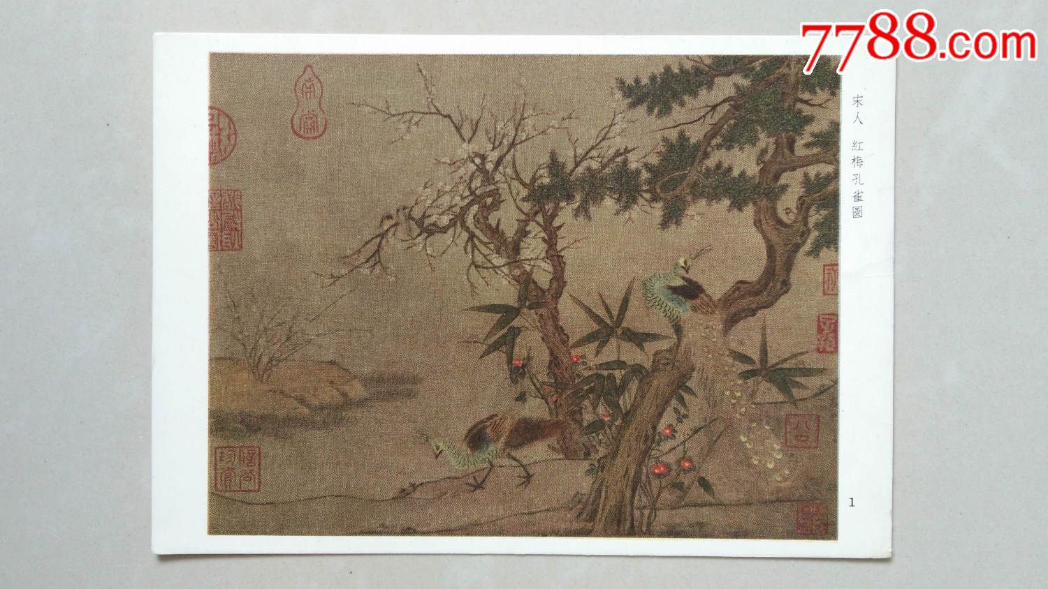 《宋人画册》红梅孔雀图