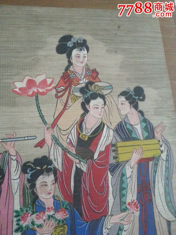 七仙女下凡_竹帘画/竹雕画_鑫宝斋【7788收藏__收藏