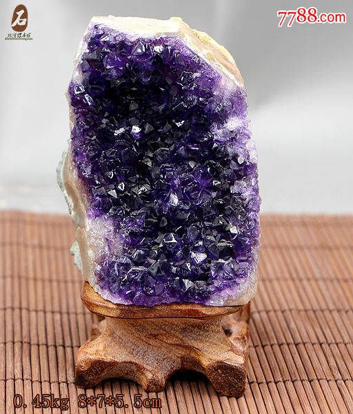 矿物晶体奇石头原石天然乌拉圭紫晶洞水晶原石紫水晶原石摆件02