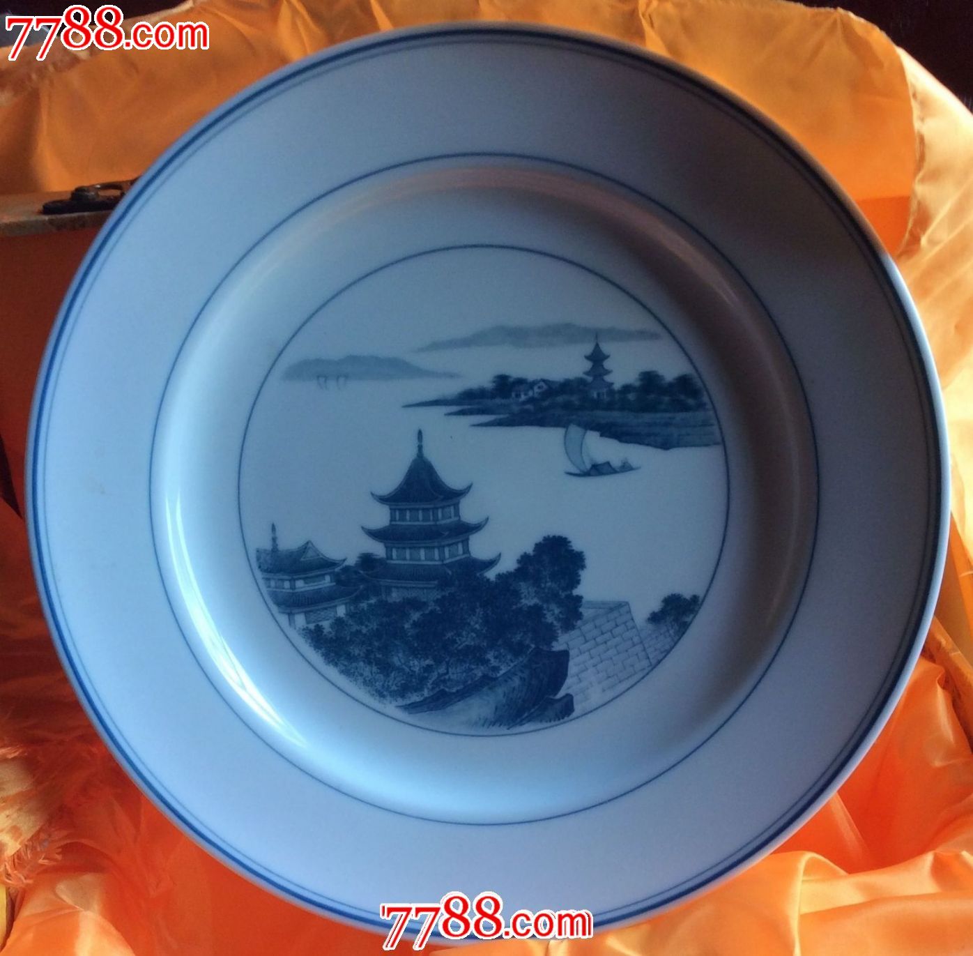 醴陵群力老瓷器---岳阳楼圆盘
