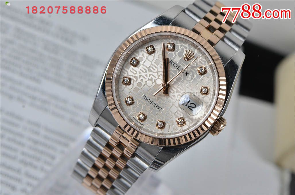 劳力士玫瑰金电脑面116231