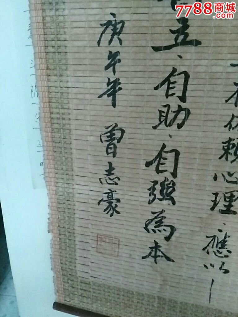 曾志豪书法,书法原作,毛笔书法原作,年代不详,条幅,行书,二尺69×33