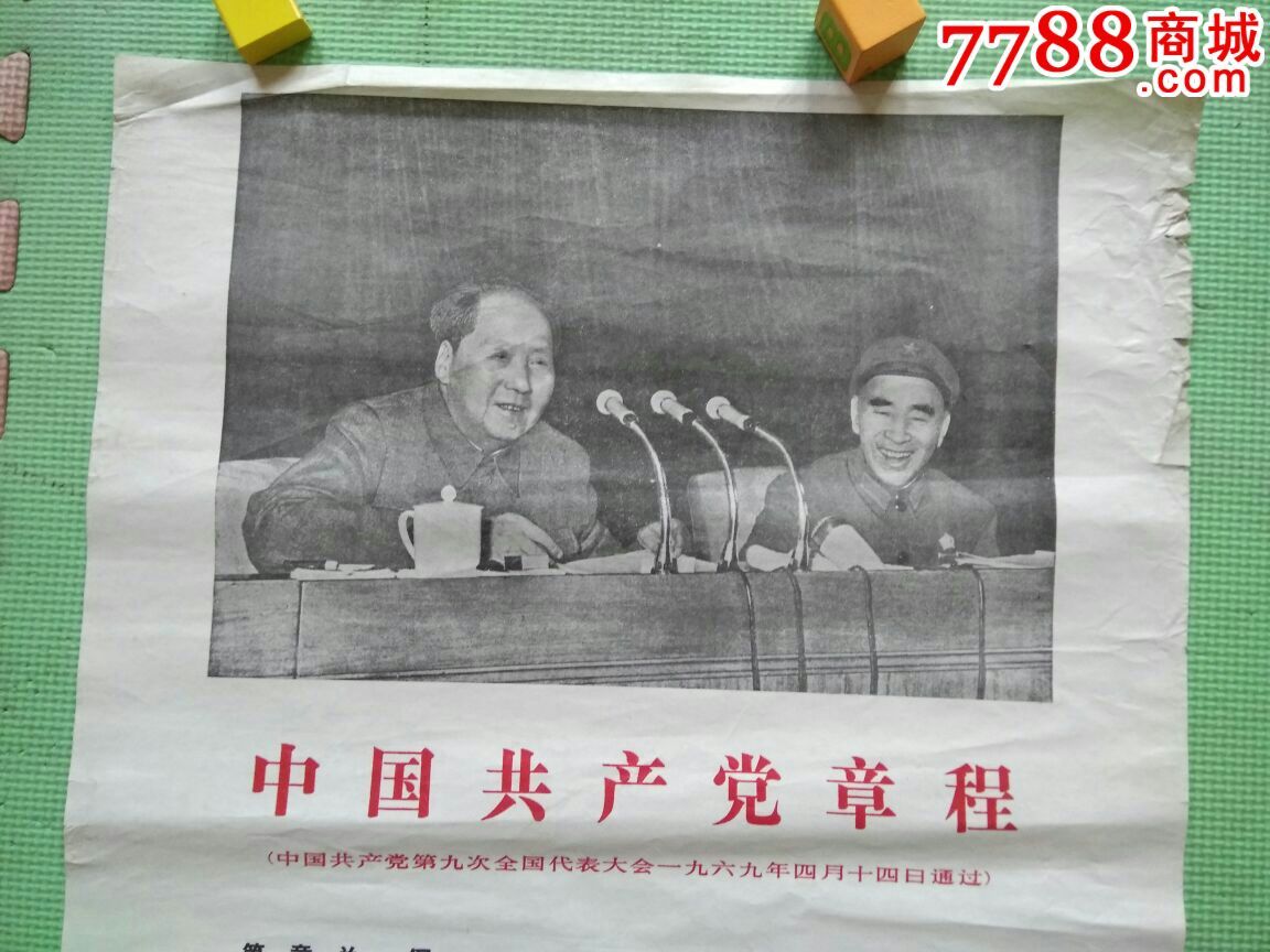 毛林像九大《中国共产党党章》