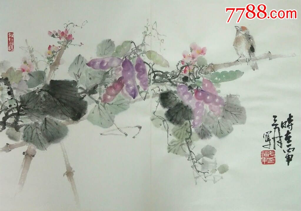 山东美协会员烟台美协理事张福军花鸟册页_花鸟国画原作_第10张_7788