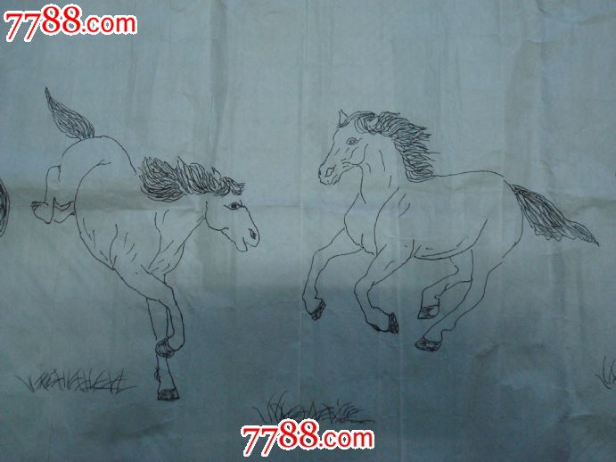 八骏全图_素描/速写_第5张_7788字画网