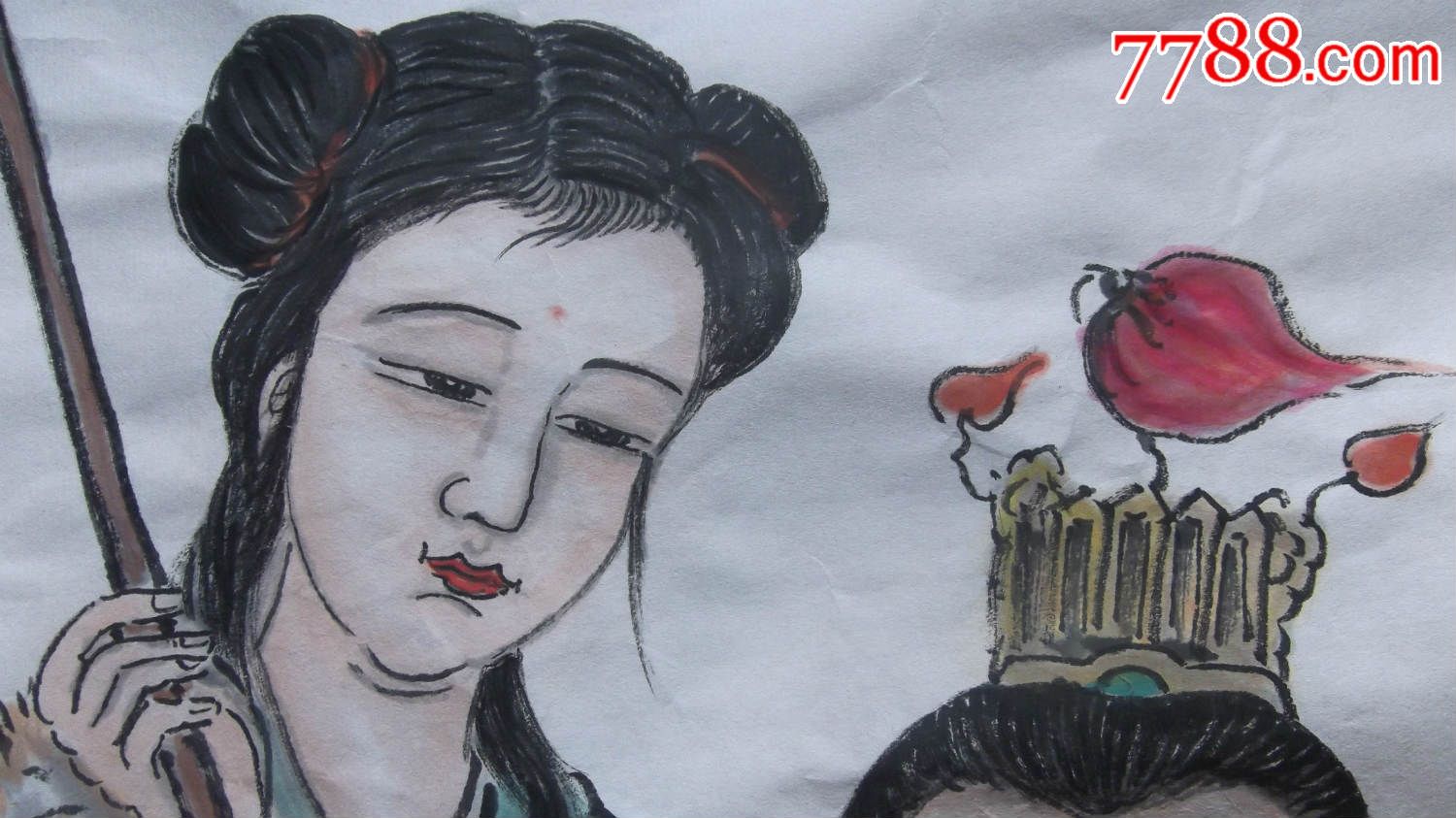麒麟送子图,人物画国画,吉庆图案,挂在家里屋里大吉祥