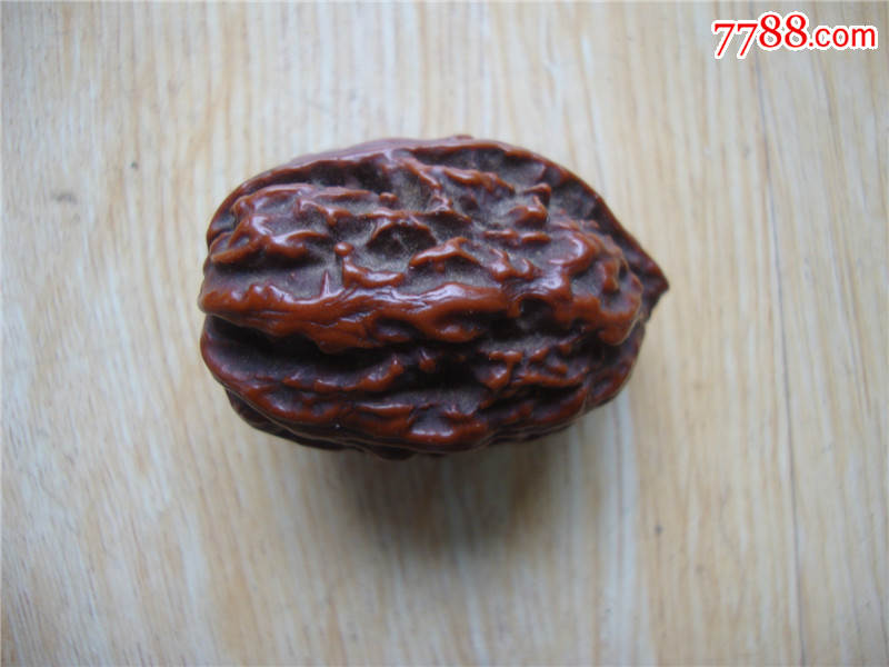 红润包浆民国富家子弟老核桃手把件文玩包老大开门老核雕鸡心官帽
