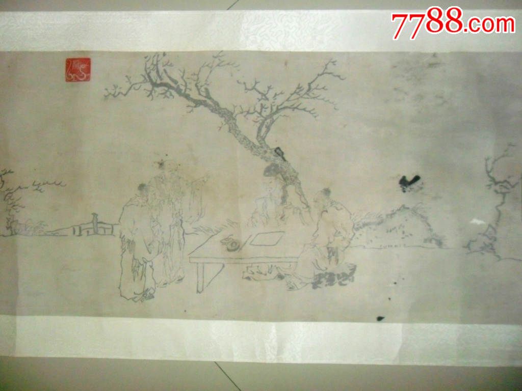 (清)《水墨人物》长卷_人物国画原作_第2张_7788字画网