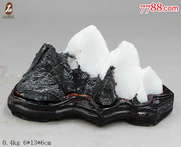 奇石头原石灵璧罄石奇石观赏石天然原石精品摆件黑白灵璧石03