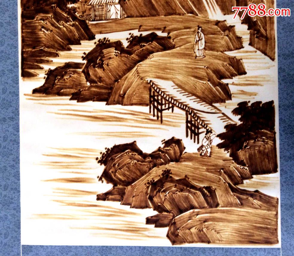 南阳烙画.王丽原稿-价格:8700元-se43062032-山水国画