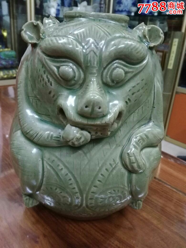 东西两晋天青釉熊尊-se44045397-青瓷/秘色瓷-零售-7788收藏__中国
