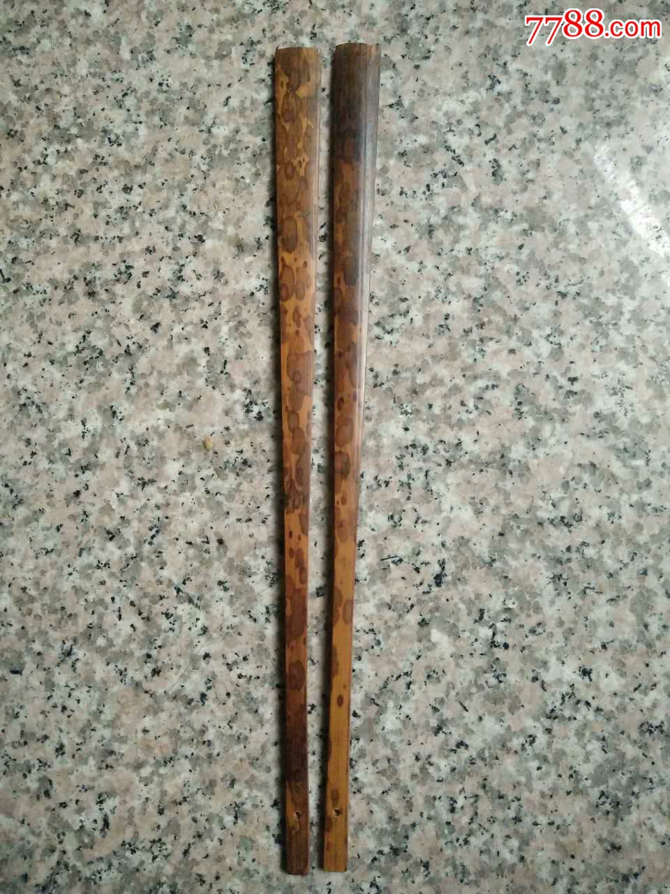 清代老料湘妃竹扇骨斑竹古玩文玩收藏品老折扇