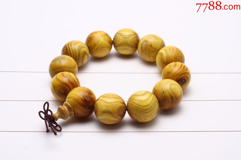 鬼脸对眼黄金柚手串20mm12颗珠海南极品～第08～问佛结缘
