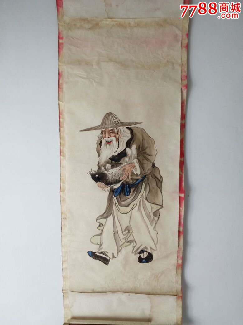 清代老裱无款人物画
