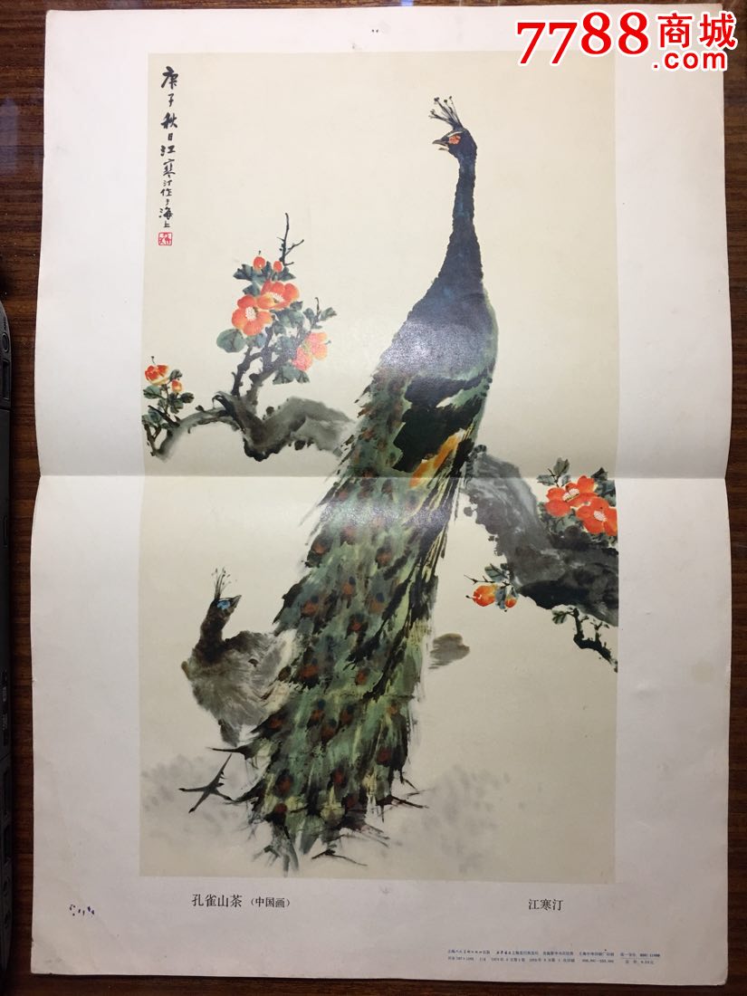 江寒汀,孔雀山茶,1979年