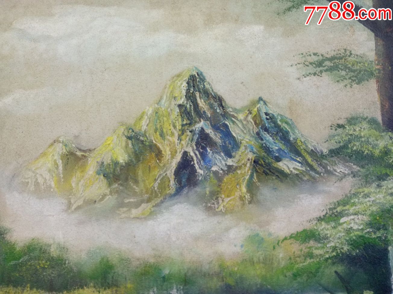 第三副【远处的山峰】_油画原画_诚意四方【7788收藏