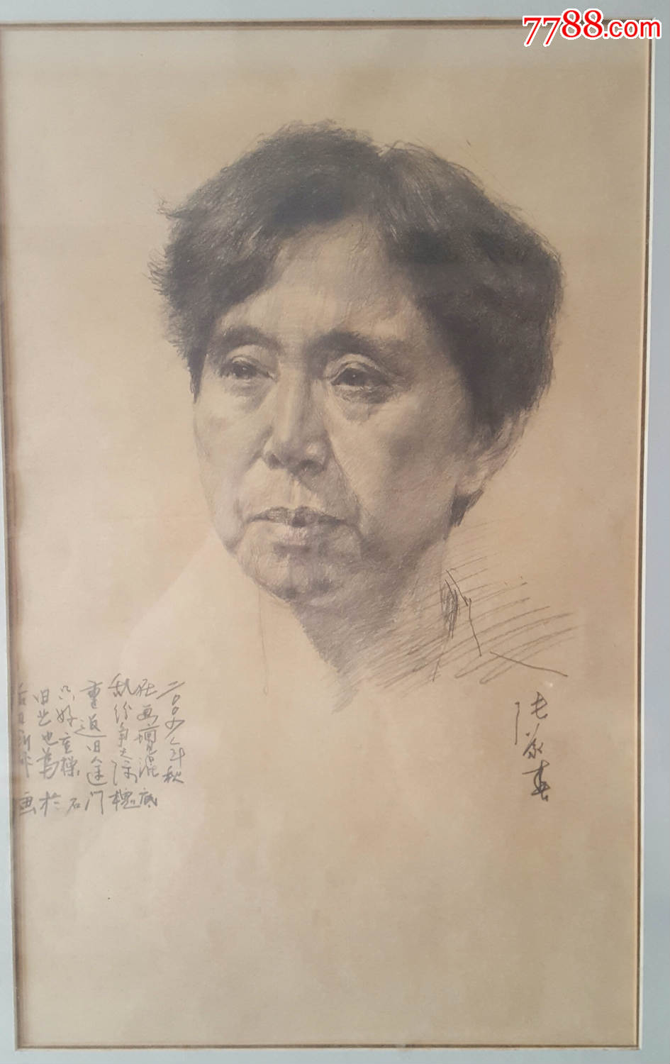 70年代老画家张义春素描原稿