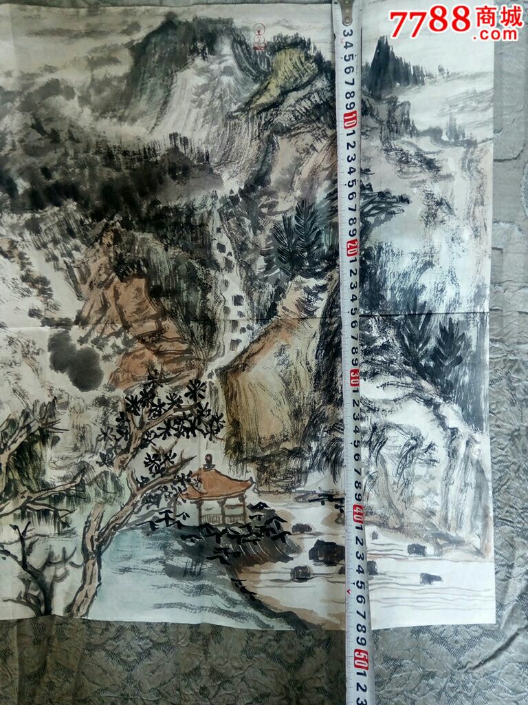 山东著名画家冯承立斗方山水收藏潜力巨大