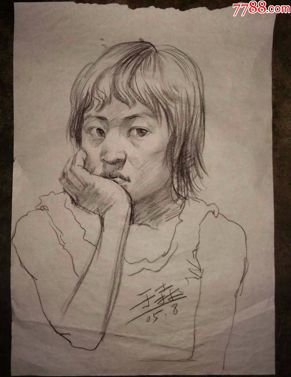 教师素描人物画