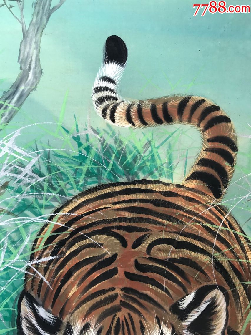 文人墨客绘画的猛虎下山图