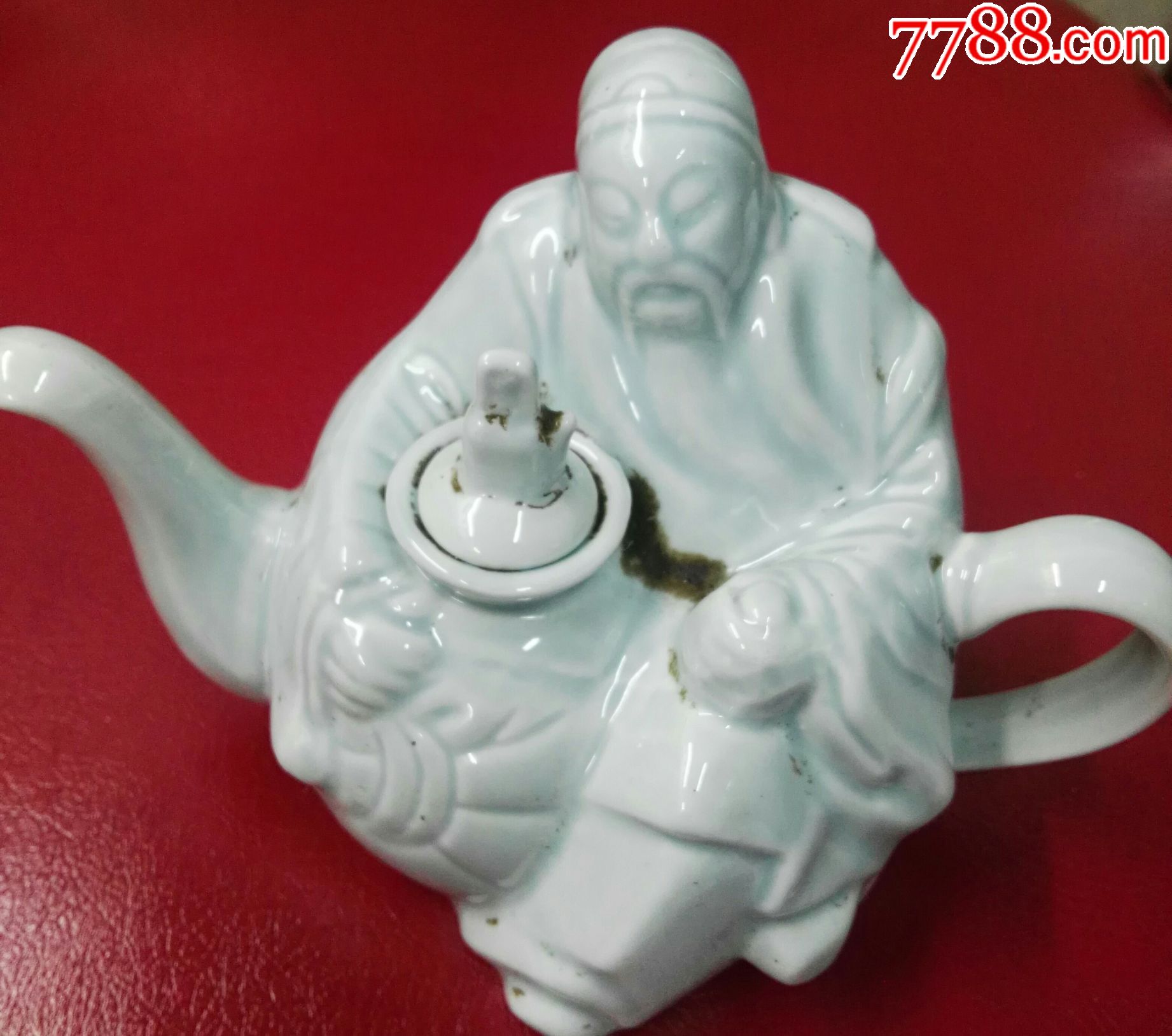 非常漂亮的青釉太白醉酒酒壶