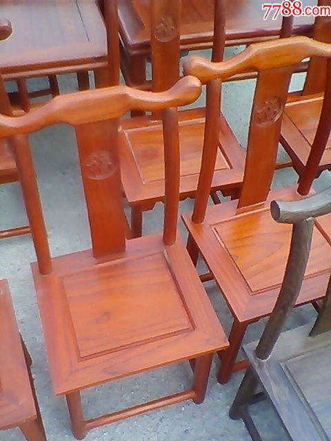 椅子红木鸡翅木红花梨椅子靠背福字凳子换鞋凳矮凳_价格200.
