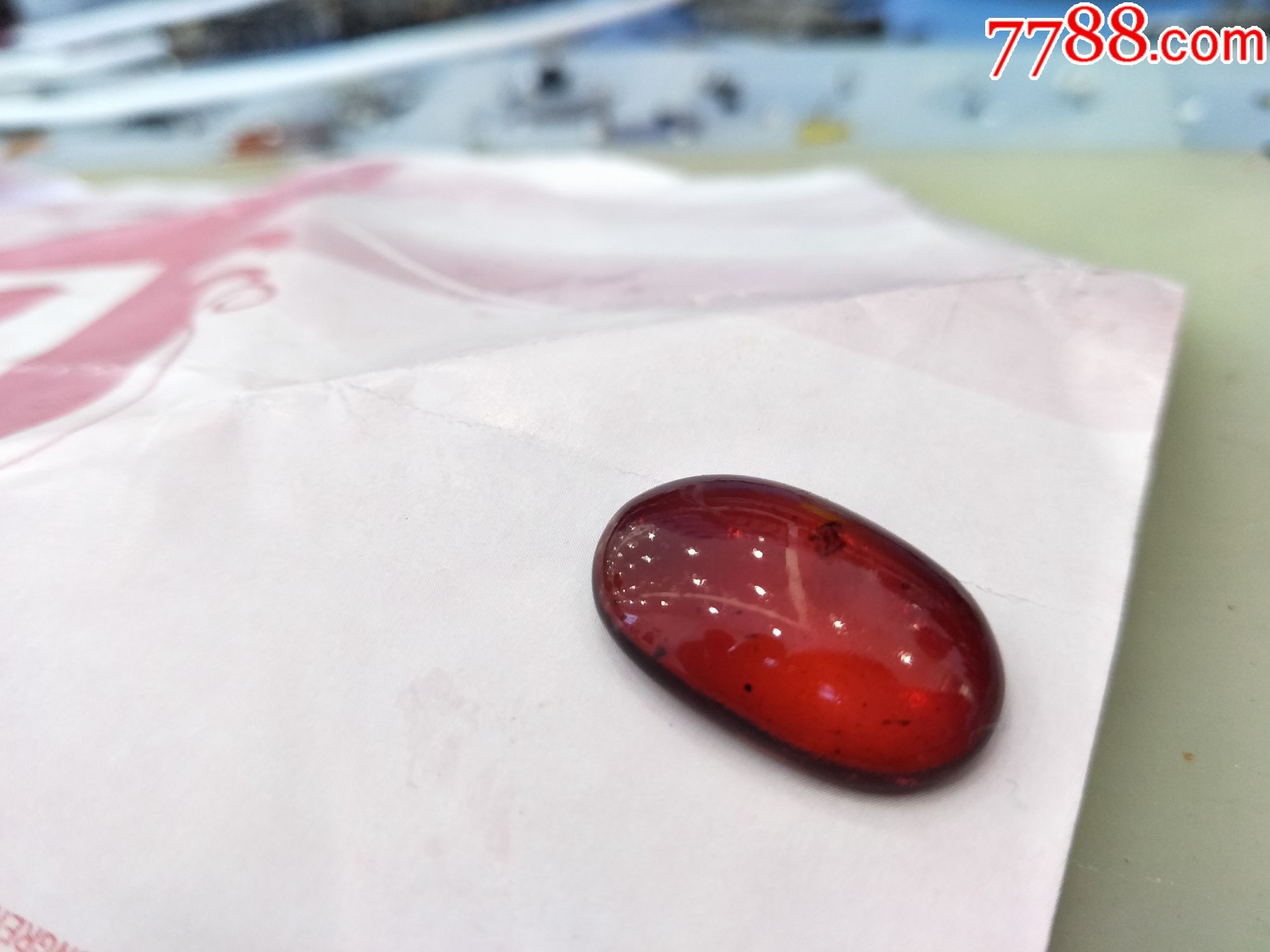 纯天然缅甸血珀,轻微风化纹