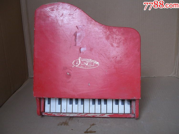 木制儿童小钢琴(古董古玩民俗老货怀旧货收藏/老乐器玩具)