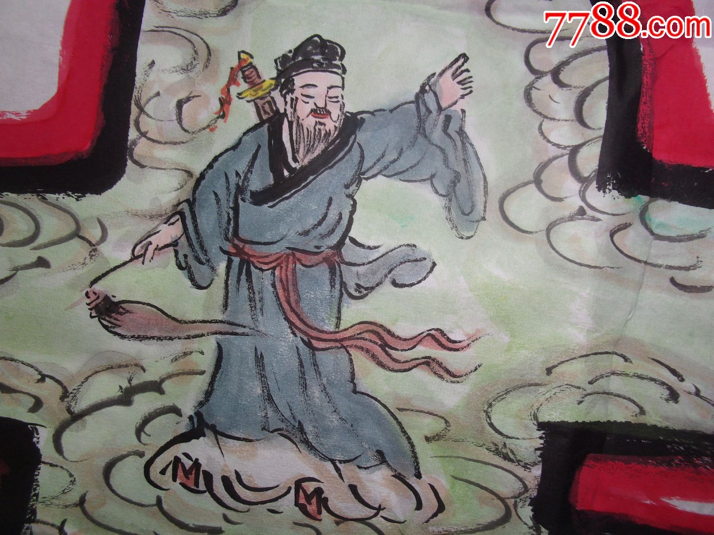 八仙祝寿图人物画国画神仙画八仙献寿图,水平高,保证纯手工绘