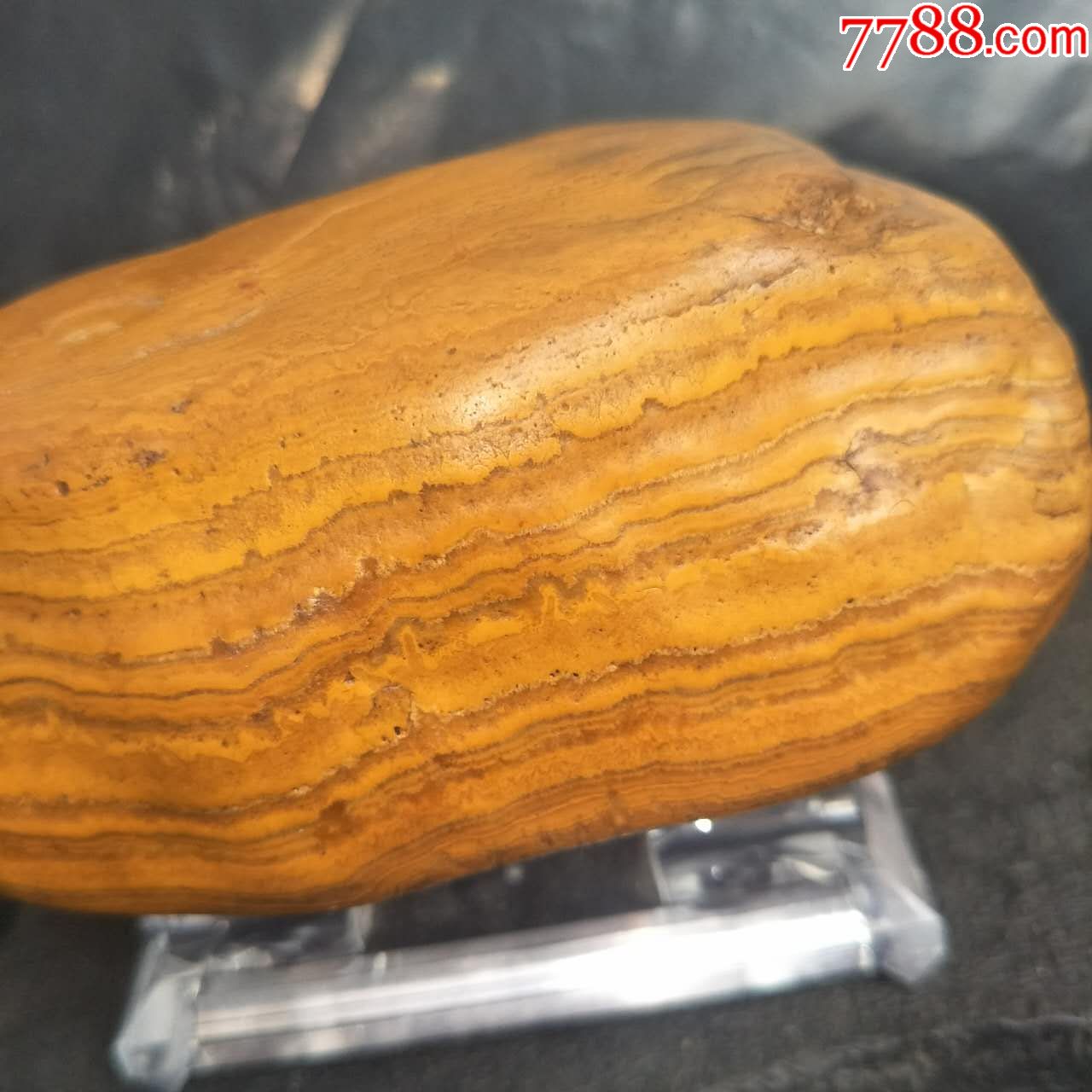 赣江黄蜡石奇石茶宠案头观赏把玩晒台鱼缸造景《浮雕玛瑙纹》摆件
