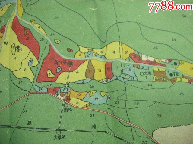 早期地图50年代《甘肃省高台县土壤分布图图》【53cm*