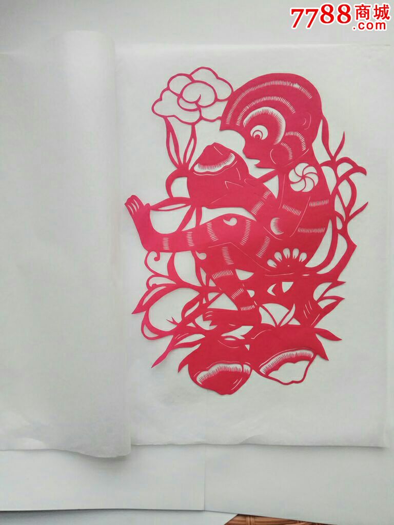 《猴子》一套十幅,尺寸高26厘米_剪纸/窗花_天和剪纸