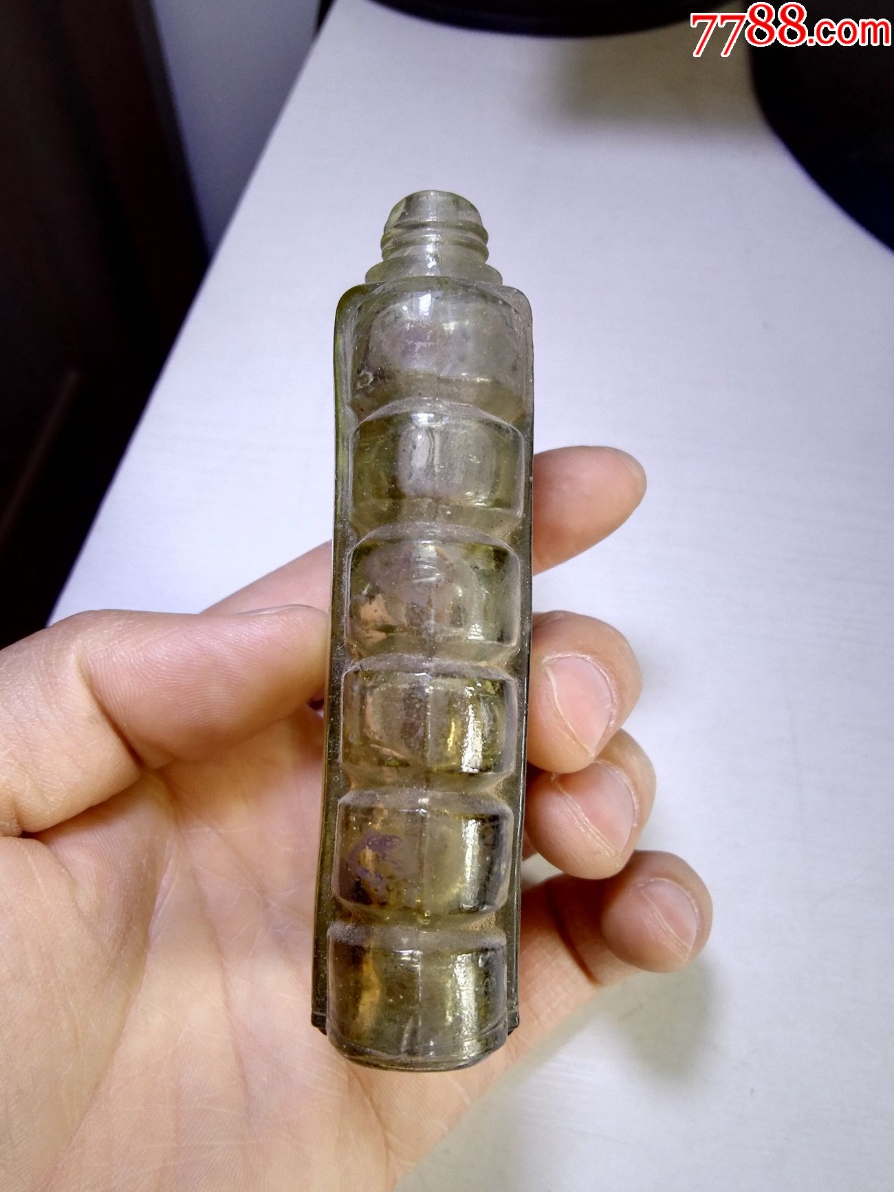 怀旧老玻璃瓶收藏民国时期香水瓶包老保真