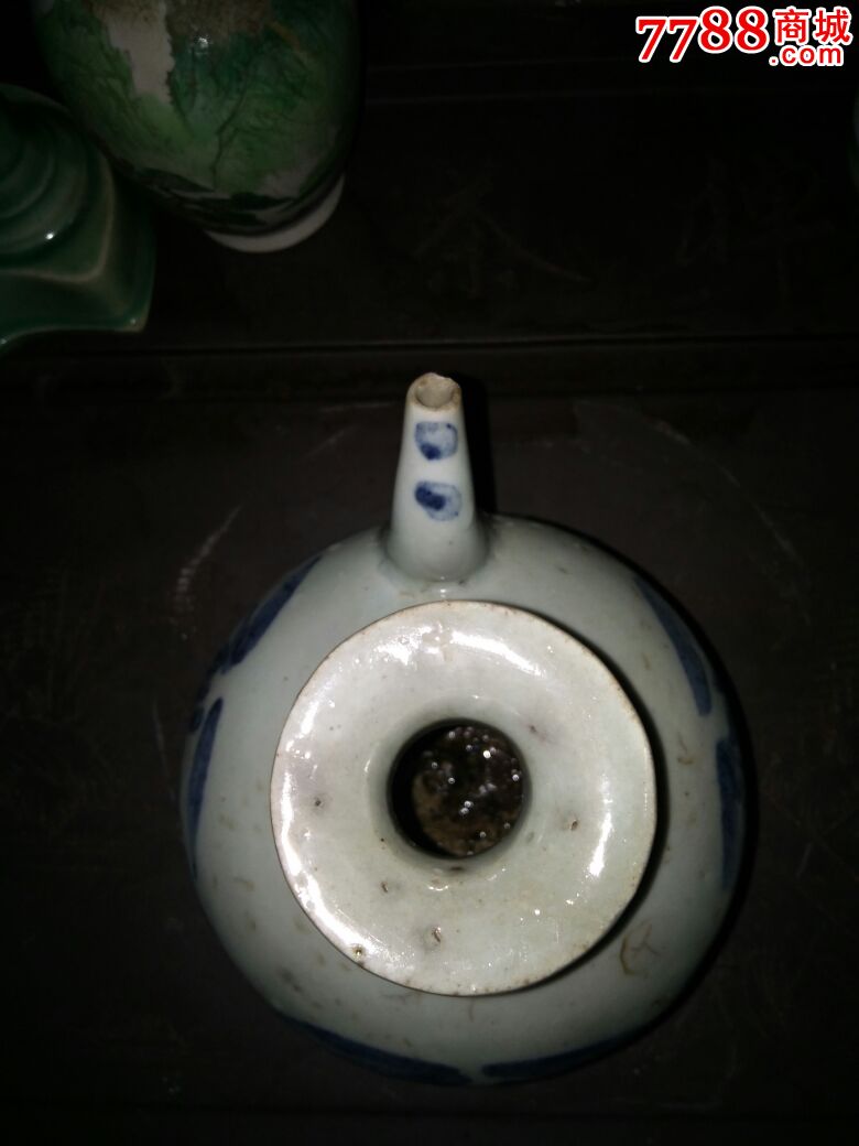 清代青花油壶