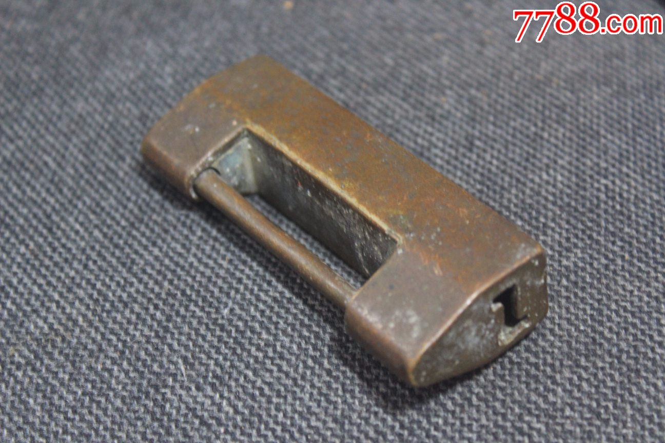 清代民国老铜锁无钥匙保真红铜器长94mm197.5gyy.1825