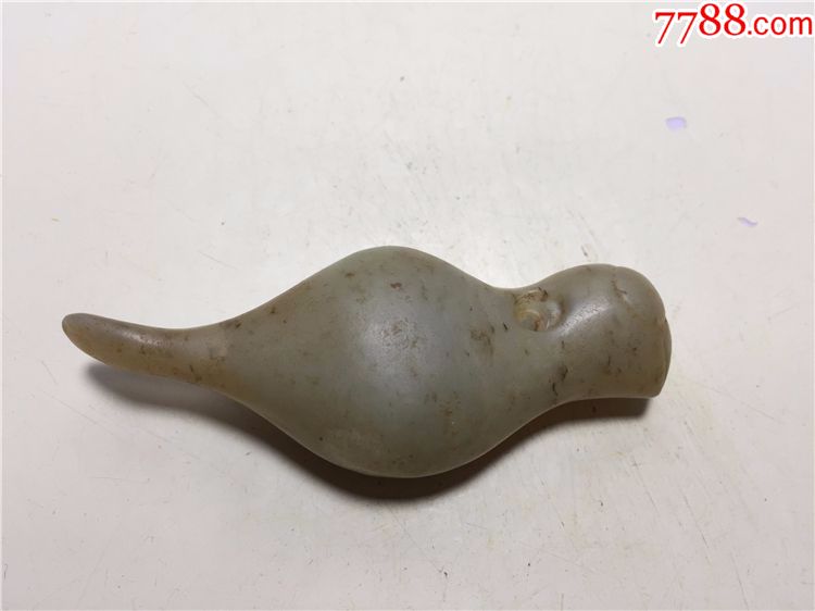 红山文化玉器岫玉河磨玉老玉旧玉玉鸟