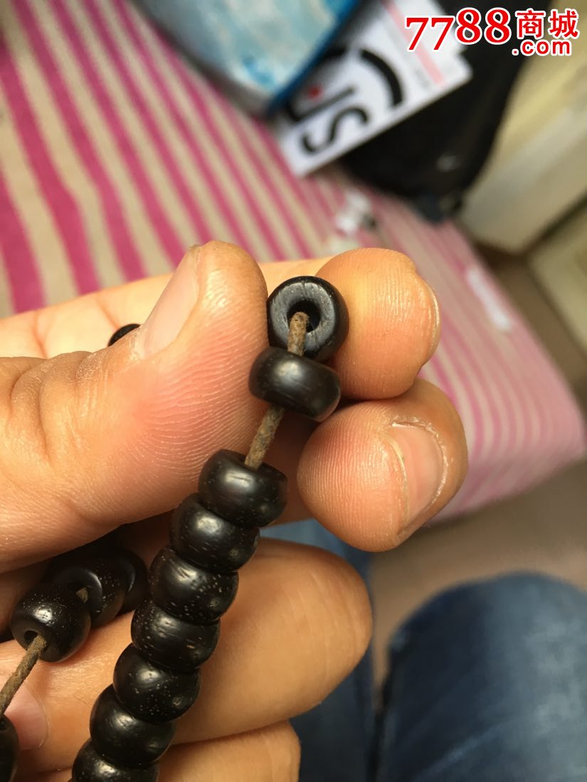 清代紫檀108颗佛珠