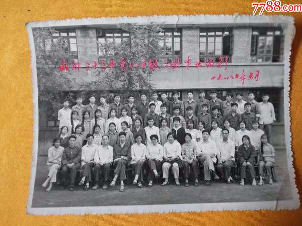 80年毕业老照片一张
