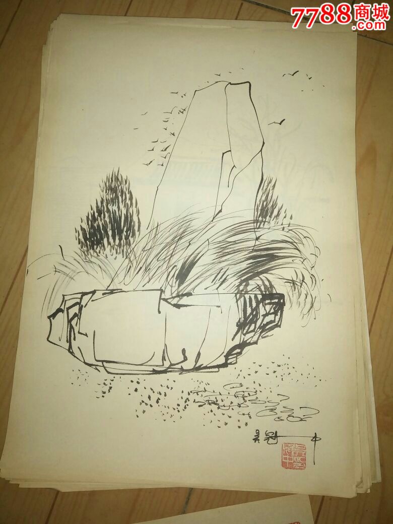当代著名画家吴冠中速写